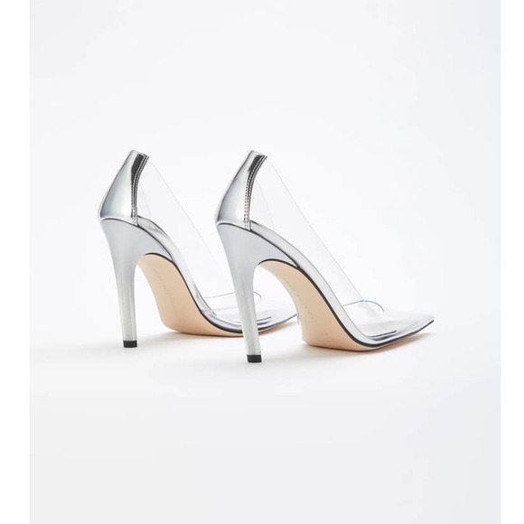 Good American Cinder-Rella Pumps Size 10 Glass GA275PB-E - Picture 5 of 10